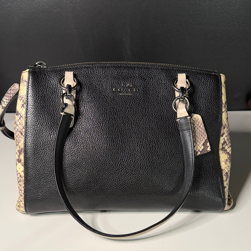 Coach Black and Tan Crossbody Bag